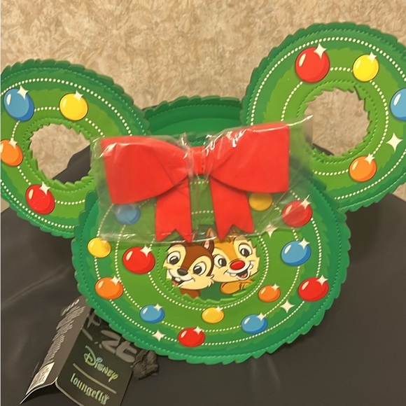 Disney Green Backpack with Red Bow and Colorful Accents - Picture 2 of 8
